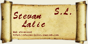 Stevan Lalić vizit kartica